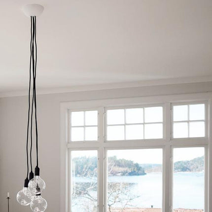 CableCup 'Quattro' Siliconen plafondkap - 4 snoeren  - Ø158mm | Wit