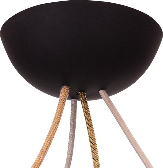 CableCup 'Quattro' Siliconen plafondkap - 4 snoeren  - Ø158mm | Zwart