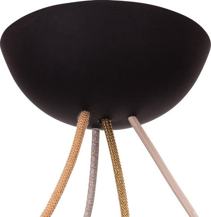 CableCup 'Quattro' Siliconen plafondkap - 4 snoeren  - Ø158mm | Zwart