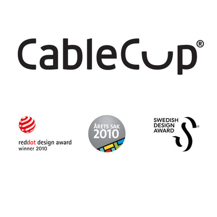 CableCup 'Quattro' Siliconen plafondkap - 4 snoeren  - Ø158mm | Zwart