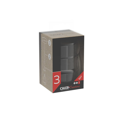 Calex Calex fitting metaal - 3-rings model E27 | Mat Zwart