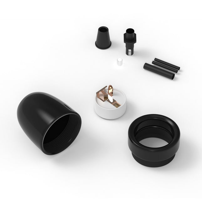 Calex Fitting Keramiek / Porselein - E27 | Zwart