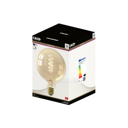 Calex LED lamp Curved goud G125 Globe E27