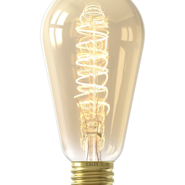 Calex LED lamp Curved goud ST64 Squirrel Cage E27