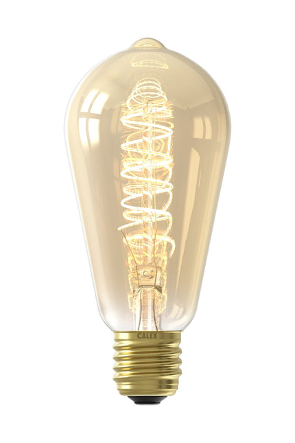 Calex LED lamp Curved goud ST64 Squirrel Cage E27