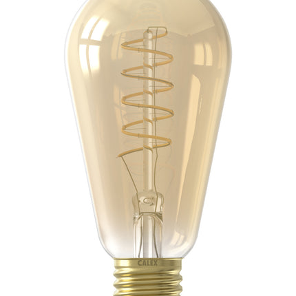 Calex LED lamp Curved goud ST64 Squirrel Cage E27