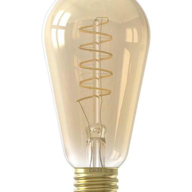Calex LED lamp Curved goud ST64 Squirrel Cage E27
