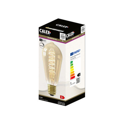 Calex LED lamp Curved goud ST64 Squirrel Cage E27