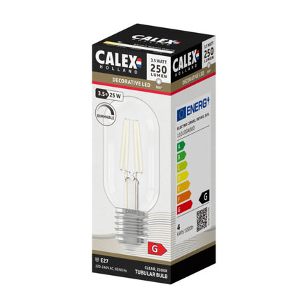 Calex LED lamp Flex Filament - Buislamp T45 - 3,5W E27 | Helder