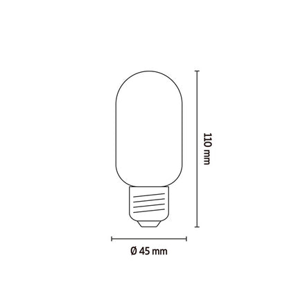 Calex LED lamp Flex Filament - Buislamp T45 - 4W E27 | Titanium