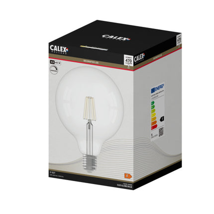 Calex LED lamp G125 Globe E27 | Helder (470 Lumen - 2300K)