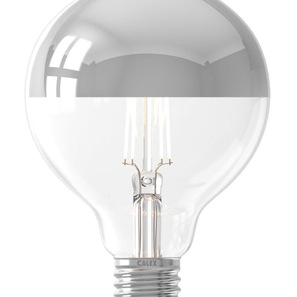 Calex LED lamp - Globe G95 - E27 | Kopspiegel Zilver