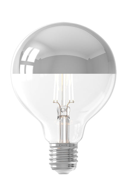 Calex LED lamp - Globe G95 - E27 | Kopspiegel Zilver