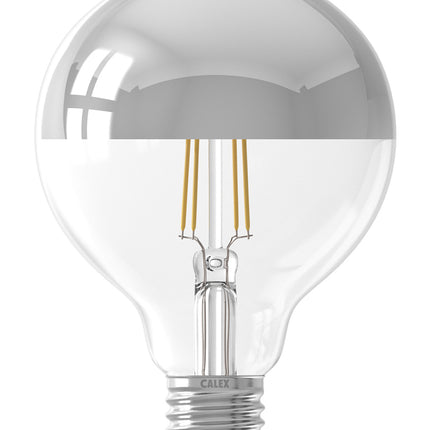 Calex LED lamp - Globe G95 - E27 | Kopspiegel Zilver