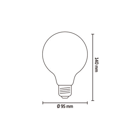 Calex LED lamp - Globe G95 - E27 | Kopspiegel Zilver