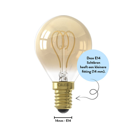 Calex LED lamp goud - Kogellamp - 2.5W - E14