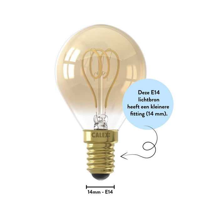 Calex LED lamp goud - Kogellamp - 2.5W - E14