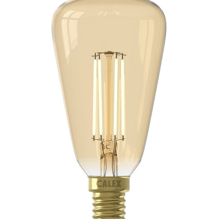 Calex LED lamp goud - Rustieklamp ST48 - 3.5W E14