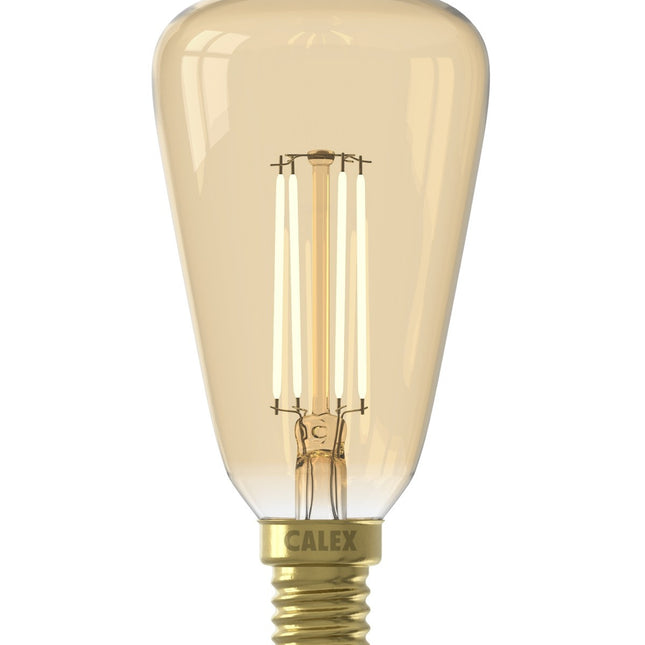 Calex LED lamp goud - Rustieklamp ST48 - 3.5W E14
