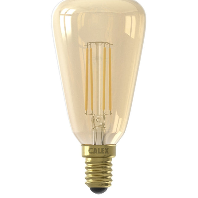 Calex LED lamp goud - Rustieklamp ST48 - 3.5W E14