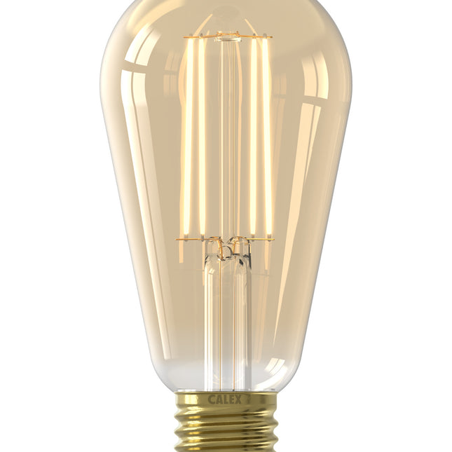 Calex LED lamp goud ST64 Squirrel Cage E27