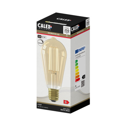 Calex LED lamp goud ST64 Squirrel Cage E27