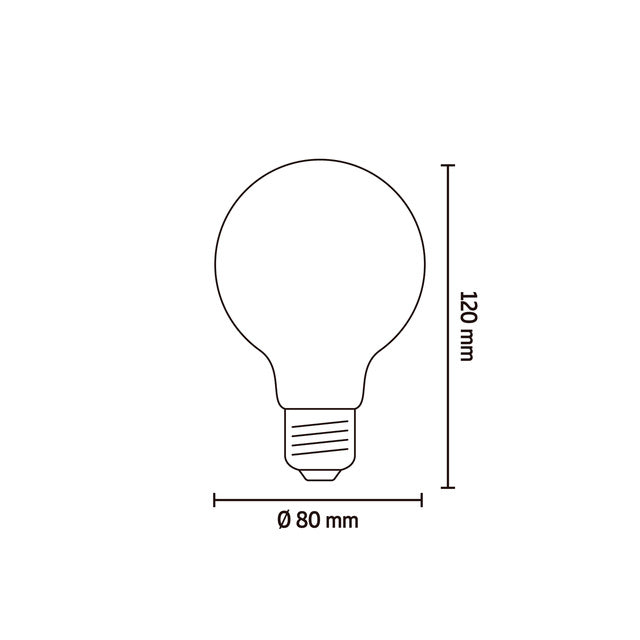 Calex LED lamp helder G80 Globe E27