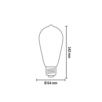 Calex LED lamp ST64 Squirrel Cage E27 | Helder (470 lumen - 2700K)