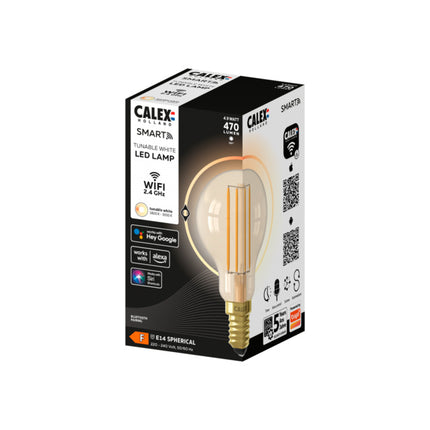 Calex SMART LED lamp - Kogellamp - E14 | Goud