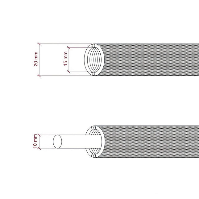 Kynda Light Creative Tube | Flexibele elektrabuis – Ø20 mm | Zwart