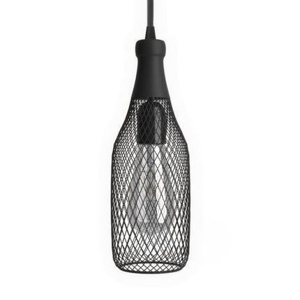 Kynda Light Draadframe Lampenkap Fles 'Balor' | Zwart