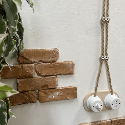 Kynda Light Dubbele montageplaat voor porseleinen schakelmateriaal | Hout (naturel)