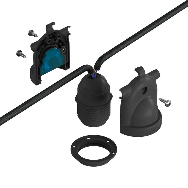 Kynda Light EIVA-2 OUTDOOR - 2-weg fitting voor buitengebruik | Zwart