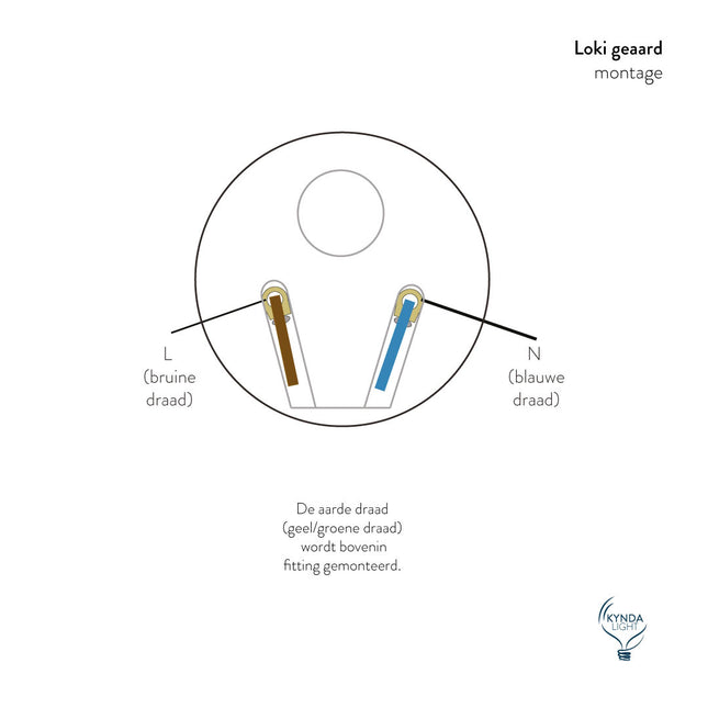 Kynda Light Fitting 'Loki' porselein - geaard | Coloured Edition | Blauw