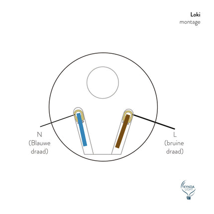 Kynda Light Fitting 'Loki' porselein Zwart