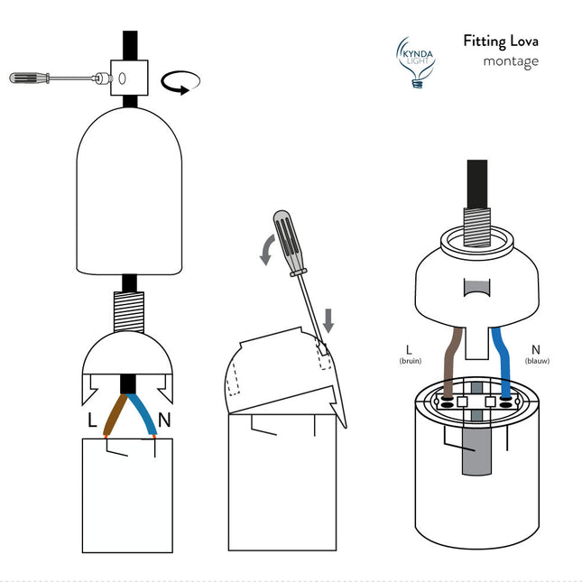 Kynda Light Fitting 'Lova' metaal | Koper