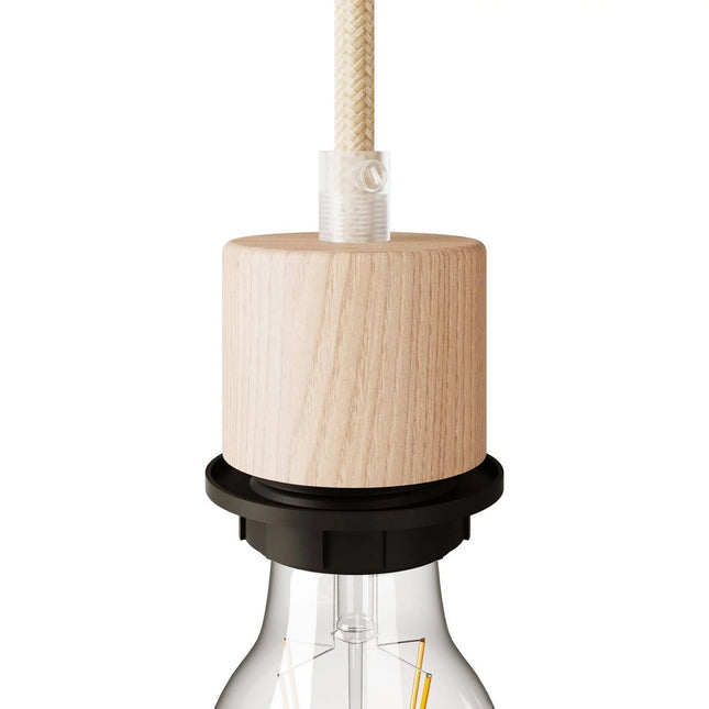 Kynda Light Fitting voor lampenkap (E27) | Hout