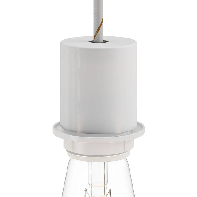 Kynda Light Fitting voor lampenkap (E27) met verborgen kabelklem | Wit (mat)