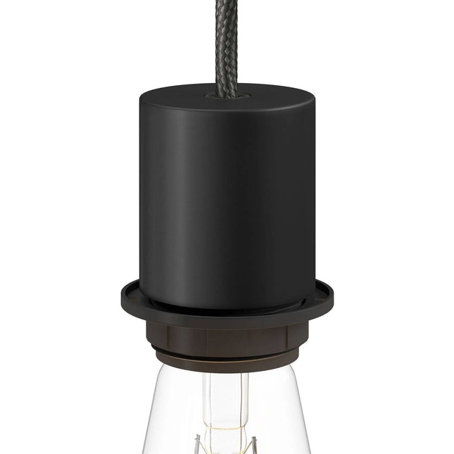 Kynda Light Fitting voor lampenkap (E27) met verborgen kabelklem | Zwart (mat)