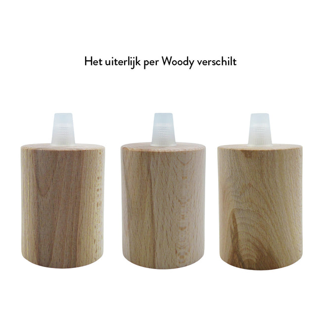 Kynda Light Fitting 'Woody Raw' cilinder Hout
