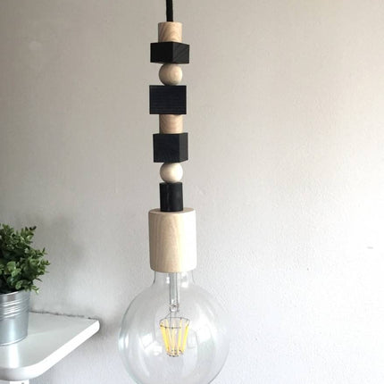 Kynda Light Kraal hout zwart | Rechthoek, groot