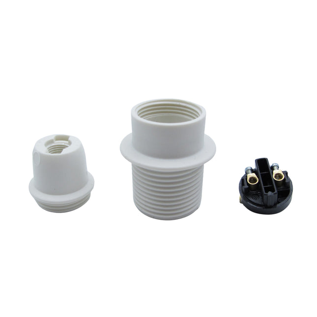 Kynda Light Kunststof Fitting E14  met flens | Wit