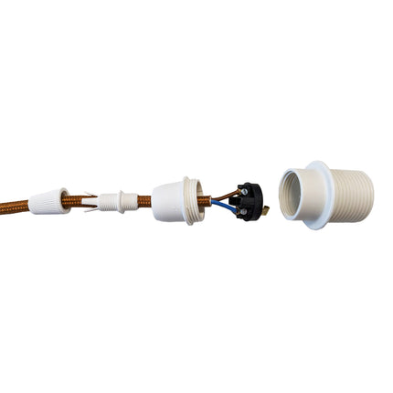 Kynda Light Kunststof Fitting E14  met flens | Wit