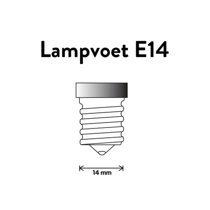Kynda Light Kunststof Fitting E14  met flens | Wit