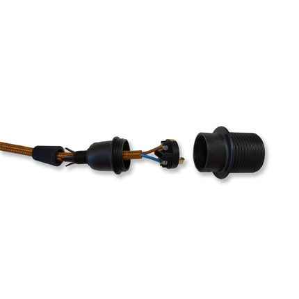 Kynda Light Kunststof Fitting E14  met flens | Zwart