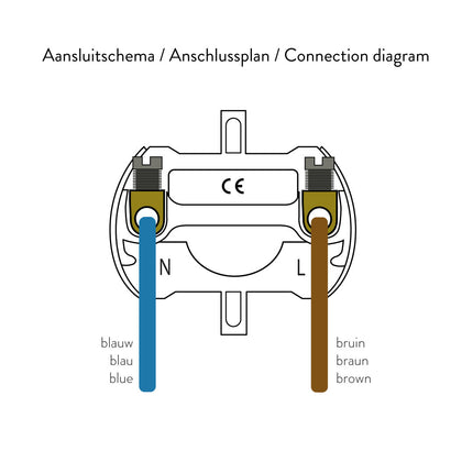 Kynda Light Kunststof fitting E27 - Bakeliet look | Wit