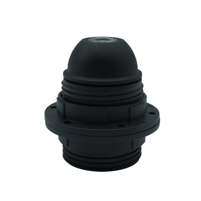 Kynda Light Kunststof Fitting E27 met twee schroefringen | Zwart