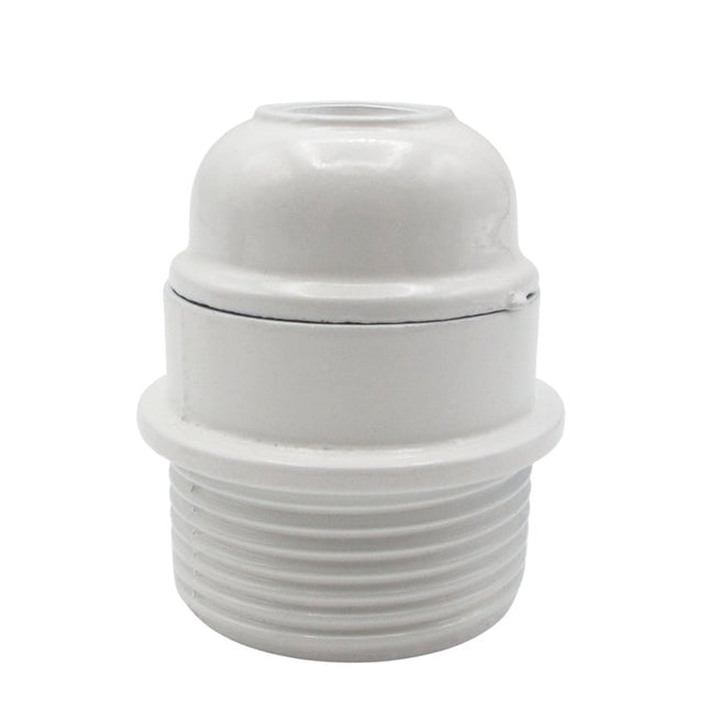 Kynda Light Kunststof fitting met flens - Bakeliet look (E27) | Wit