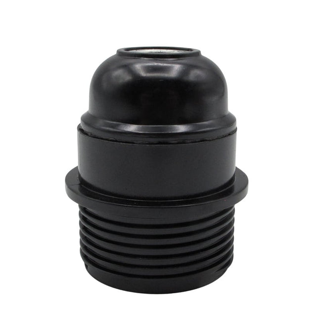 Kynda Light Kunststof fitting met flens - Bakeliet look (E27) | Zwart