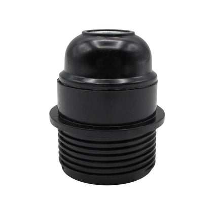 Kynda Light Kunststof fitting met flens - Bakeliet look (E27) | Zwart